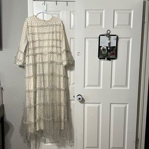 Dainty jewels London lights floor length dress